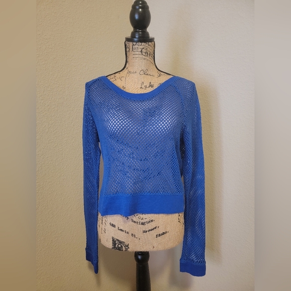 Express Tops - Express Royal Blue Mesh Top